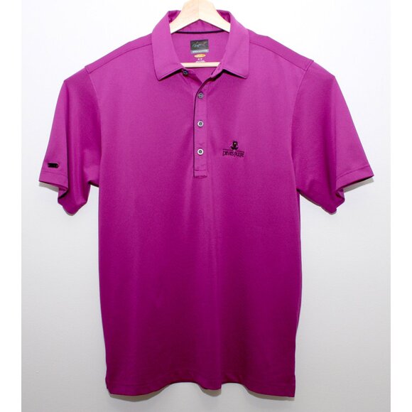 Greg Norman Devil's Pulpit Short Sleeve Golf Polo Shirt Purple Medium - Picture 1 of 6